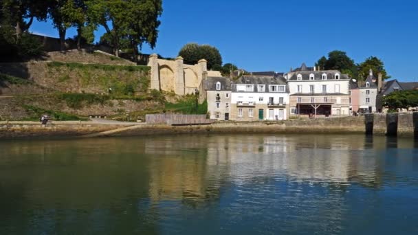 法国布列塔尼 Morbihan Saint Goustan — 图库视频影像
