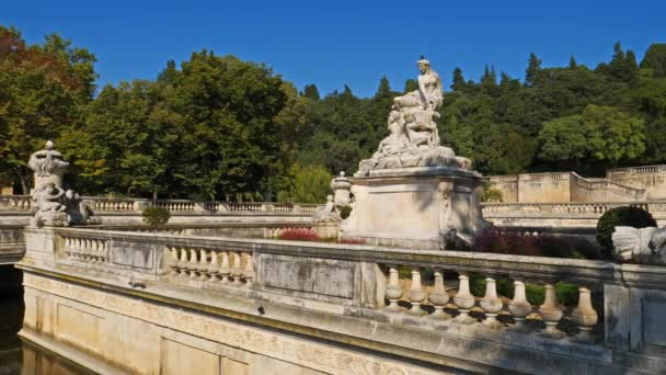 Nime Gard Occitanie Francia Jardins Fontaine Giardino Pubblico Jardins Fontaine — Video Stock