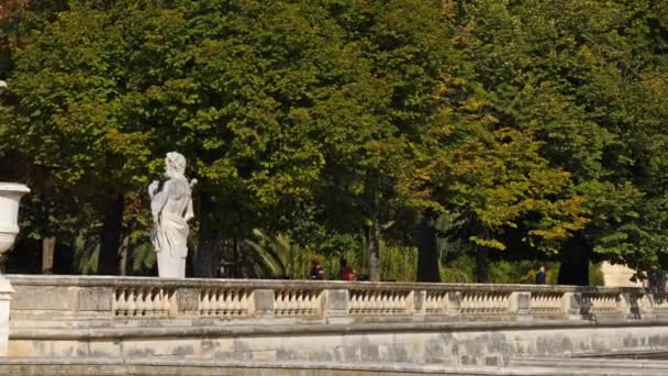 Nime Gard Occitanie Fransa Jardins Fontaine Kamu Bahçesi Jardins Fontaine — Stok video