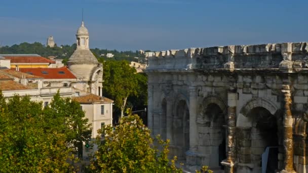 Roman Arena Nimes Gard Occitanie Francia — Vídeo de stock