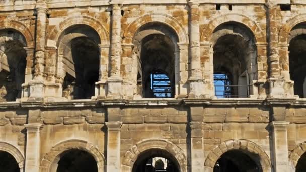 Place Des Arenes Nimes Gard Occitanie Frankrike Romerska Arenan — Stockvideo