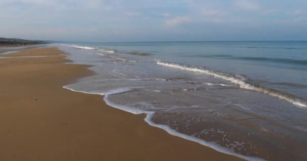 Omaha Beach Beach Colleville Sur Mer Normandy Calvados France — стоковое видео