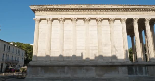 Nimes Gard Occitanie France Храм Романів Датований Приблизно Роками — стокове відео