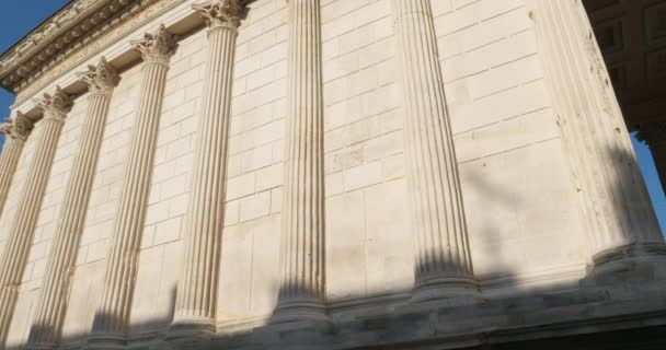 Nimes Gard Okzitanien Frankreich Der Römische Tempel Wird Auf Etwa — Stockvideo