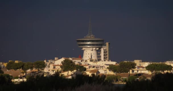 Palavas Les Flots Herault Occitanie Francia Fondo Encuentra Phare Mediterranee — Vídeos de Stock