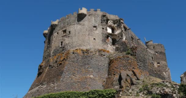 Murol Puy Dome Auvergne Fransa Orta Çağ Kalesinin Tarihi Xii — Stok video