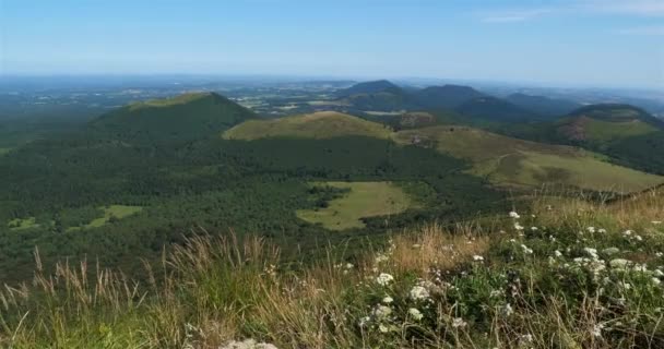 Chaine Des Puys Centraal Massief Puy Dome Frankrijk Chaine Des — Stockvideo