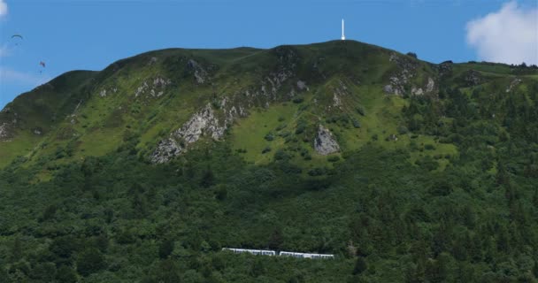 Chaine Des Puys Massif Central Puy Dark France Купол Вулкана — стоковое видео