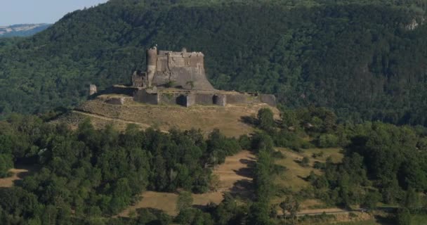 Murol Puy Dome Auvergne Frankreich Die Mittelalterliche Festung Aus Dem — Stockvideo