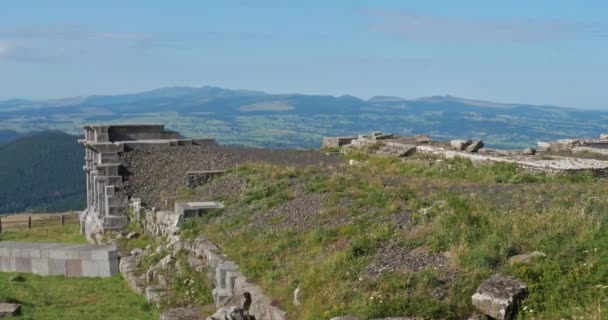 Chaine Des Puys Massif Central Puy Dome Francia Templo Mercurio — Vídeos de Stock