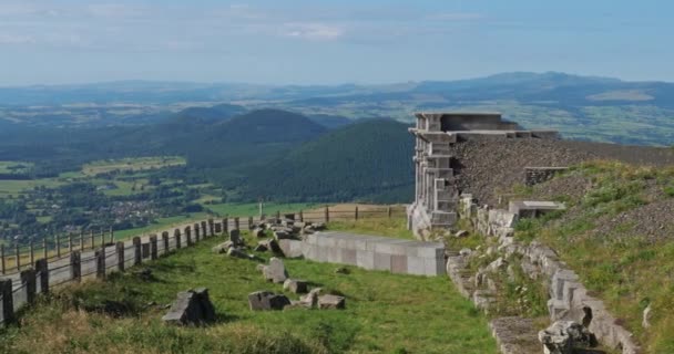 Chaine Des Puys Massif Central Puy Dome Francia Tempio Mercurio — Video Stock