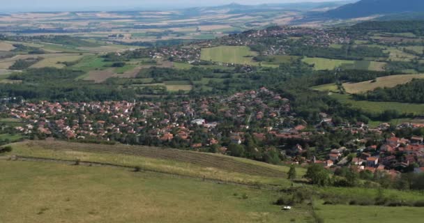 Gergovie Roche Blanche Crest Vanaf Het Plateau Van Gergovie Puy — Stockvideo