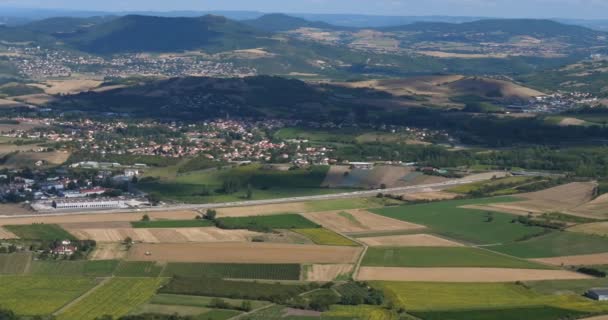 Het Platteland Gergovie Vanaf Het Gergovie Plateau Puy Dome Auvergne — Stockvideo