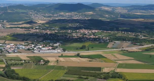 Het Platteland Gergovie Vanaf Het Gergovie Plateau Puy Dome Auvergne — Stockvideo