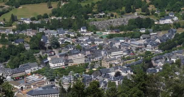 Bourboule Massif Central Puy Dome Alvernia Francia Vista Aerea Dalla — Video Stock