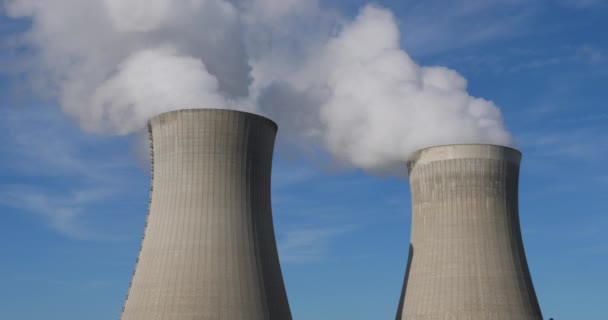 Nükleer Santral Dampierre Burly Fransa — Stok video