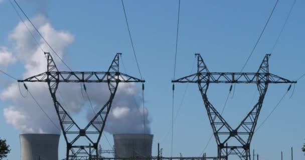 Πυρηνικός Σταθμός Ηλεκτροπαραγωγής Dampierre Burly Γαλλία — Αρχείο Βίντεο