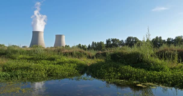 Nükleer Santral Belleville Sur Loire Cher Departmanı Fransa — Stok video
