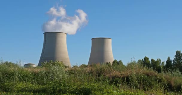 Centrala Nucleară Belleville Sur Loire Departamentul Cher Franța — Videoclip de stoc
