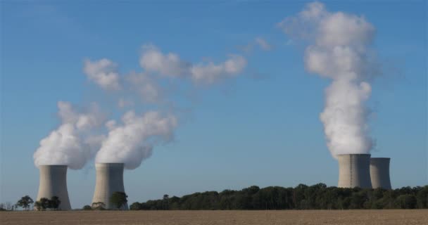 Kärnkraftverk Dampierre Burly Loiret Frankrike — Stockvideo