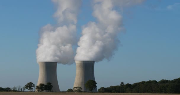 Jaderná Elektrárna Dampierre Burly Loiret Francie — Stock video