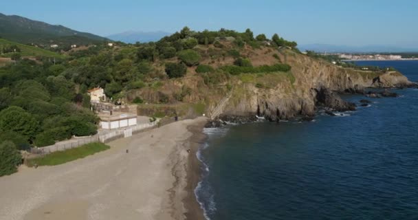 Collioure Plage Ouille Pireneusok Orientales Megye Occitanie Franciaország — Stock videók