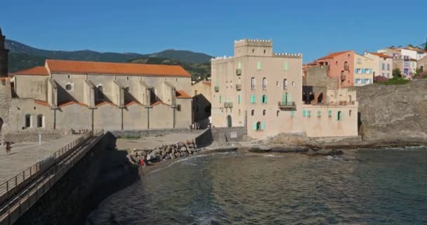 Collioure Pyrenees Orientales Departmanı Occitanie Fransa — Stok video