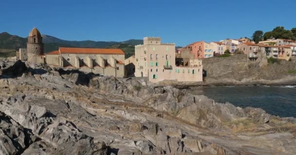 Collioure Pyrenees Orientales Occitanie Γαλλία — Αρχείο Βίντεο