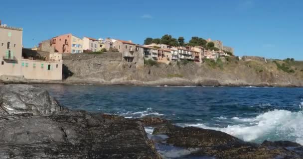 Collioure Pyrenees Orientales Occitanie Γαλλία — Αρχείο Βίντεο