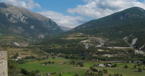 Dolina Durance Embrun Departament Hautes Alpes Francja — Wideo stockowe