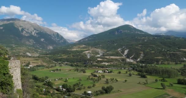 Valley Durance Embrun Hautes Alpes Megye Franciaország — Stock videók