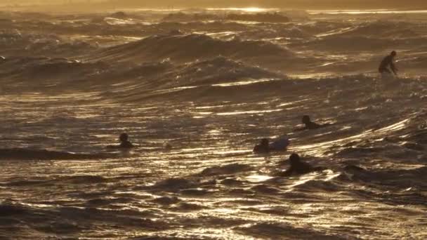 Surf Coucher Soleil Palavas Les Flots Occitanie France — Video