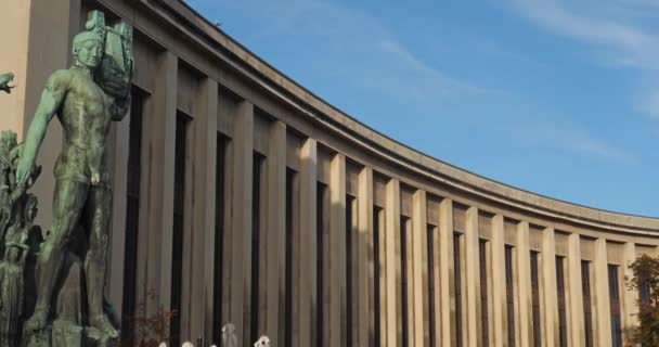 Palais Chaillot Xvi Arrondissement Paris Ile France França — Vídeo de Stock