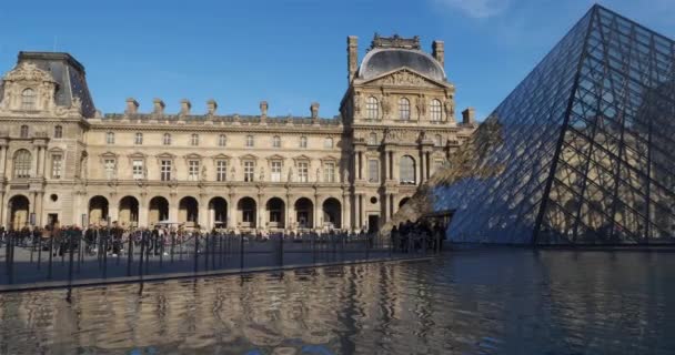 Louvre Müzesi Birinci Bölge Paris Ile France Fransa — Stok video