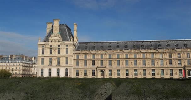 Jardín Las Tullerías Museo Del Louvre Primer Distrito París France — Vídeo de stock