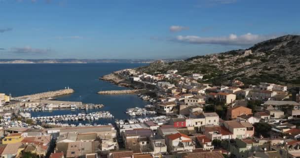 Les Goudes Marselha 8Th Arrondissement Bouches Rhone França Bairro Tradicional — Vídeo de Stock