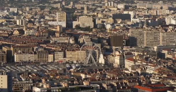 Marseille Bouches Rhone Frankreich Blick Über Marseille Und Den Vieux — Stockvideo