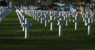 Amerikan savaş mezarlığı, Colleville sur Mer, Manche, Fransa