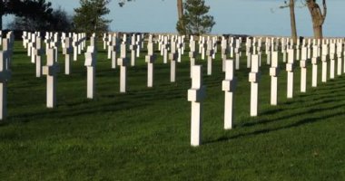 Amerikan savaş mezarlığı, Colleville sur Mer, Manche, Fransa