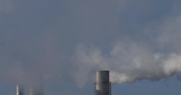 Zanieczyszczenie Powietrza Dymu Fabryki Papieru Biganos Gironde Nouvelle Aquitaine Francja — Wideo stockowe