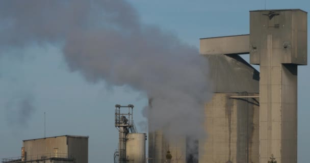 Fumaça Poluição Uma Chaminé Incineradora Perto Caen Normandia França — Vídeo de Stock
