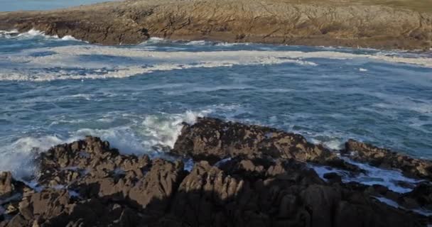 Côte Sauvage Péninsule Quiberon Morbihan Bretagne France — Video