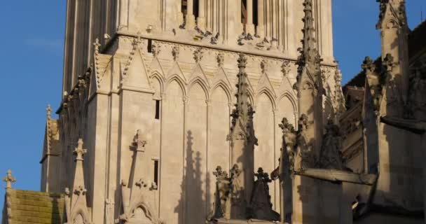 Caen Departement Calvados Normandië Frankrijk Kerk Saint Pierre Caen Normandië — Stockvideo