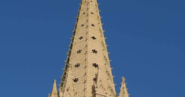 Caen Departamento Calvados Normandia França Igreja São Pedro Caen Normandia — Vídeo de Stock