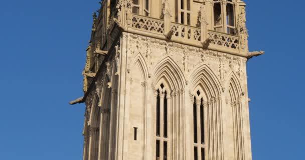 Caen Calvados Departement Normandie Frankrike Kyrkan Saint Pierre Caen Normandie — Stockvideo