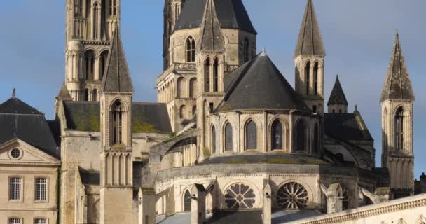 Caen Departement Calvados Normandië Frankrijk Het Stadhuis Abbaye Aux Hommes — Stockvideo