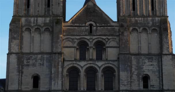 Caen Departement Calvados Normandië Frankrijk Voorzijde Van Abbaye Aux Dames — Stockvideo