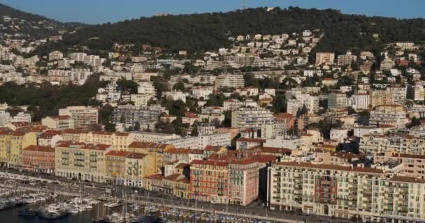 Λιμάνι Nice Alpes Maritimes District Provence Cote Azur Γαλλία — Αρχείο Βίντεο