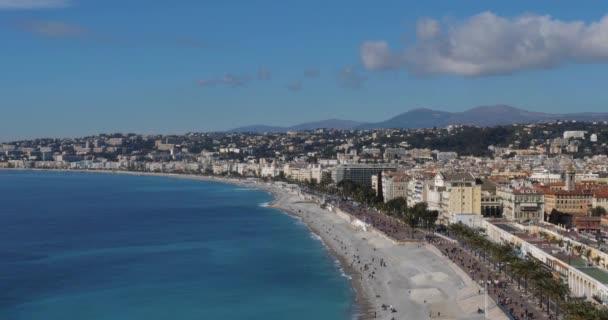 Trevligt Alpes Maritimes Departement Provence Cote Azur Frankrike Promenade Des — Stockvideo