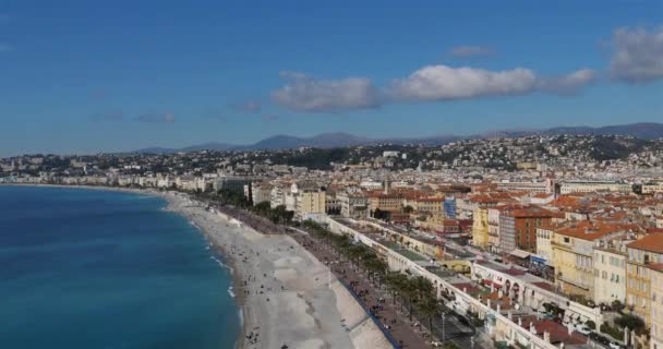 Niza Departamento Alpes Marítimos Provenza Costa Azul Francia Promenade Des — Vídeo de stock